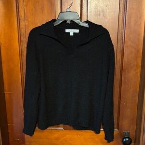Vintage Black Sweater with Collar